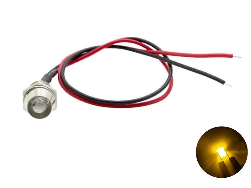 LED recessed spot YELLOW 12 volt - 24 volt - interior lighting - Truckstyling article - EAN: 6090546855893