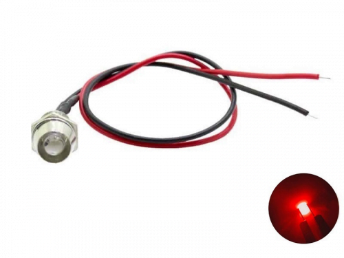 LED recessed spot red 12 volt - 24 volt - interior lighting - Truckstyling article - EAN: 6090545862823