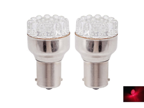 BA15S LED lamp met 19 smd in de kleur ROOD - LED lamp is geschikt voor vrachtwagen, aanhanger en trailer - EAN: 6090539420497