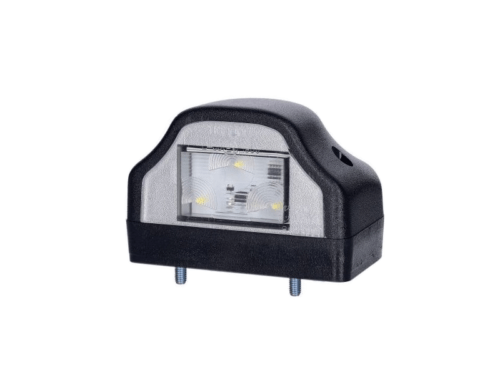 Horpol LTD229 LED license plate lamp with black hood - license plate light for 12 and 24 volts - car, trailer, truck, tractor, camper and more - EAN: 2000010019458