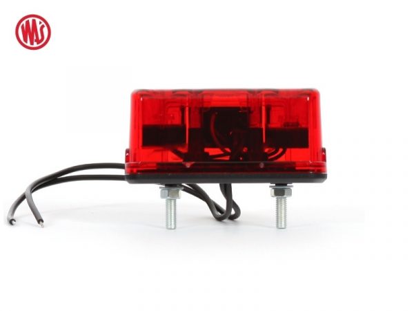 WAŚ W53 LED kenteken verlichting - met rood naar achter schijnende LED - voor auto, vrachtwagen, aanhanger, tractor en meer
