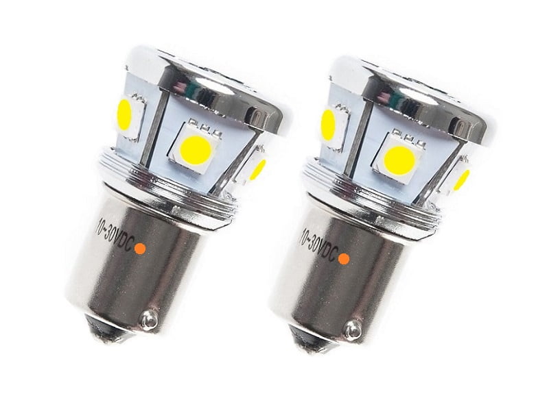 BA15S LED lamp oranje 12 volt - 24 volt voor vrachtwagen, bestelwagen, auto, trailer, aanhanger en meer - EAN: 6090454587534
