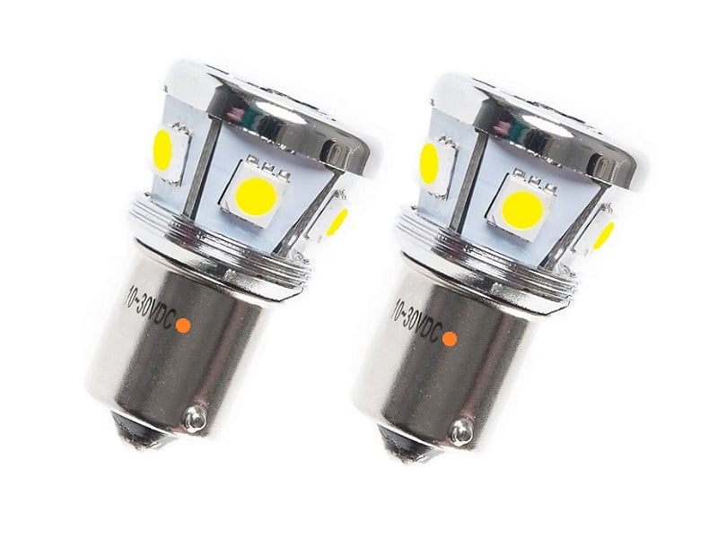 BA15S LED lamp orange 9/32V - 2 pieces