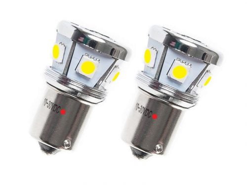 BA15S LED lamp rood 12 volt - 24 volt voor vrachtwagen, bestelwagen, auto, trailer, aanhanger en meer - EAN: 6090451533541