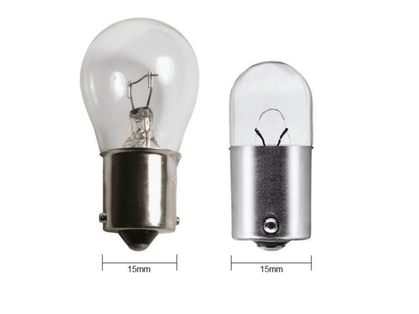 Original mounted BA15S lamp - R5W - R10W - P21W suitable for 12 & 24 volts - WARM WHITE