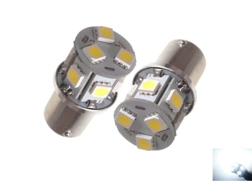 BA15S LED lamp xenon white - suitable for 12 & 24 volt use - for tail light, brake light, parking light and interior - EAN: 6090429147138