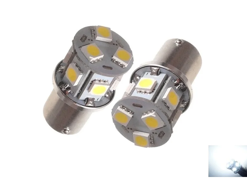 BA15S LED lamp xenon wit - geschikt voor 12 & 24 volt gebruik - voor achterlicht, remlicht, stadslicht en interieur - EAN: 6090429147138