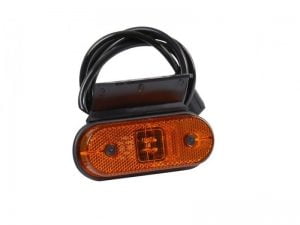 LED side marker lamp for 12 and 24 volts with 1 meter cable mounted
