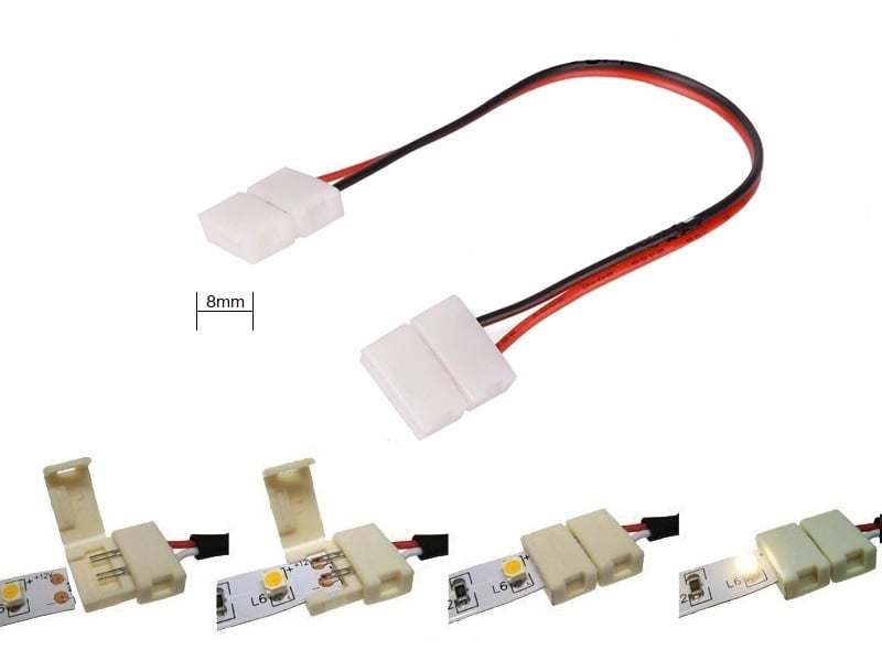 LED strip connecting piece for processing in LED strip in corner. For type 3528 LED strip