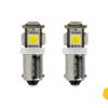 BA9S LED Lampe gelb - geeignet für 24 Volt Betrieb - Innenbeleuchtung für LKW, Wohnmobil und mehr - mit 5 SMD LED's - EAN: 6090553849816