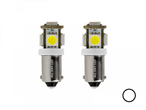 BA9S LED lamp wit - geschikt voor 24 volt gebruikt - interieurverlichting voor vrachtwagen, camper en meer - met 5 SMD LED's - EAN: 6090553660657