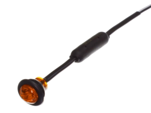 Nedking LED markeringslamp rond oranje inbouw - voor 12 & 24 volt gebruik - 28mm - EAN: 6090553240231