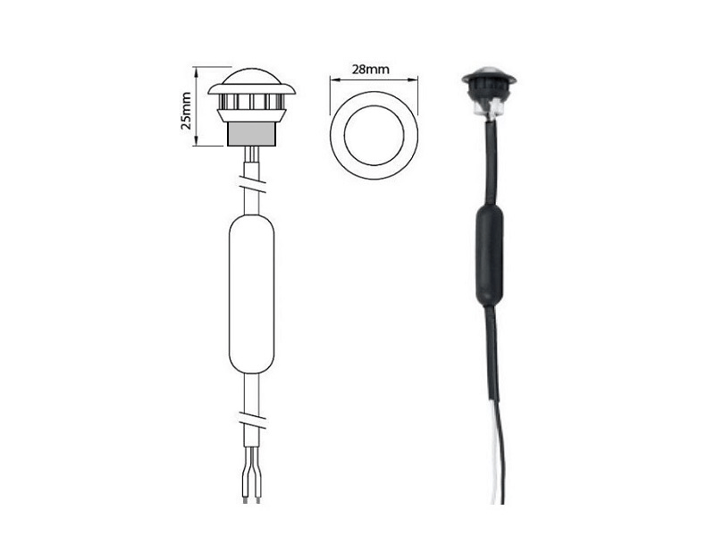 Dasteri LED Markierungslampe weiß für 24 Volt - mit 6 LED - All