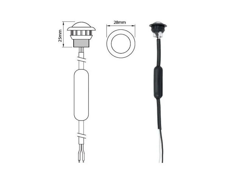 Gebildet 5er Set LED-Kontrollleuchten – Kunststoff, 220V, 12mm Einbauloch, Orange – Für Schalttafeln