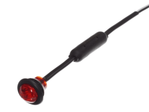 Nedking LED markeringslamp rond rood inbouw - voor 12 & 24 volt gebruik - 28mm - EAN: 6090552640643