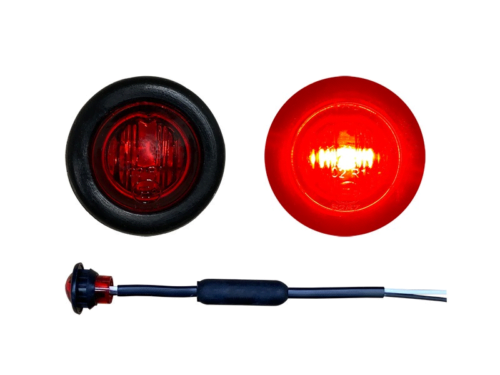 Nedking LED Markierungsleuchte rund rot Einbau - für 12 & 24 Volt - 28mm - EAN: 6090552640643