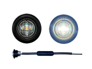 Nedking LED marker lamp round white recessed - for 12 & 24 volt use - 28mm - EAN: 6090553275295