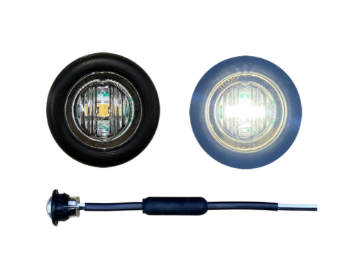 Nedking LED Markierungsleuchte rund weiß Einbauleuchte - für 12 & 24 Volt Betrieb - 28mm - EAN: 6090553275295