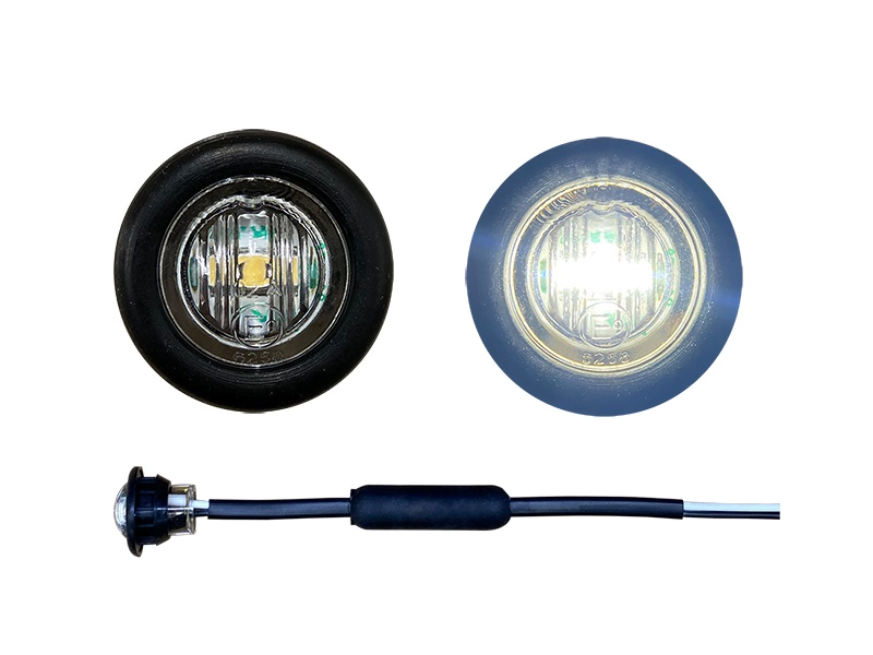 Nedking LED marker lamp round white recessed - for 12 & 24 volt use - 28mm - EAN: 6090553275295