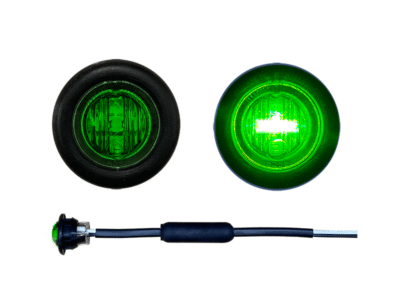 LED recessed light 28mm GREEN - LED light suitable for 12 and 24 volt use - EAN: 9335962031528
