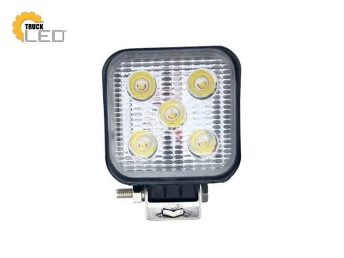 TruckLED LED work lamp square 15W - suitable for 12&24 volt - with 30cm connection cable - for car, truck, trailer, camper, tractor and more - EAN: 2000010040865
