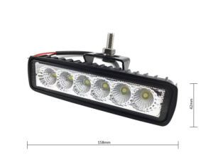 LED werklamp plat 18W - geschikt voor 12&24 volt - met aansluitkabel - voor auto, vrachtwagen, aanhangwagen, camper, tractor en meer - EAN: 2000010070251
