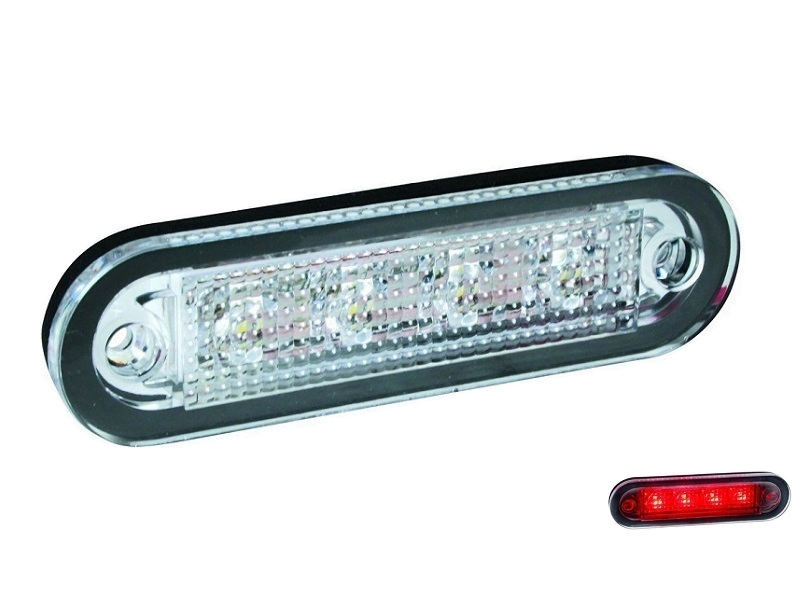 raket vertel het me Vlak SCI LED markeringslamp rood - C2-98 - All Day Led - 12&24 Volt