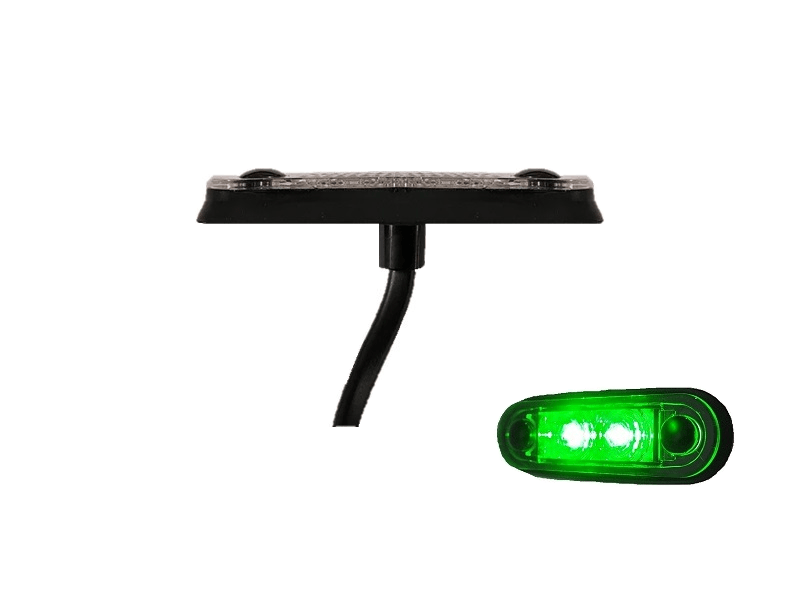 LA quick fit LED lamp GREEN - interior lamp for car, truck, trailer, camper, caravan and more - 12 volts & 24 volts - EAN: 6090544866822