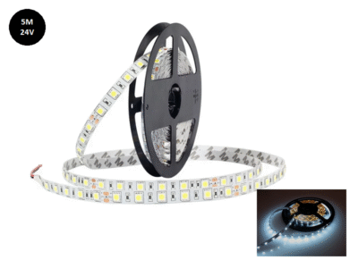 LKW LED Band XENON WEISS 6000K - LED Band für 24 Volt Betrieb - ohne Silikonschicht - Länge 5 Meter - EAN: 6090436552574