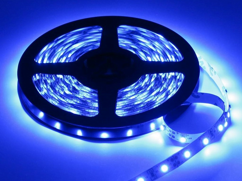 LED Streifen 24 Volt blau 3528 - IP33 - 2,5 Meter - All Day Led