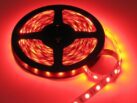 24V LED strip rood 2.5 zonder silicone laag IP33 - 5050 LED's - EAN: 6090443272298