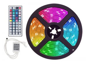 RGB LED strip 24 volt IP33 zonder silicone laag 2,5 meter rol - voor vrachtwagen, trailer, aanhanger en meer - enkel werkzaam op 24 volt - EAN: 6090445247294