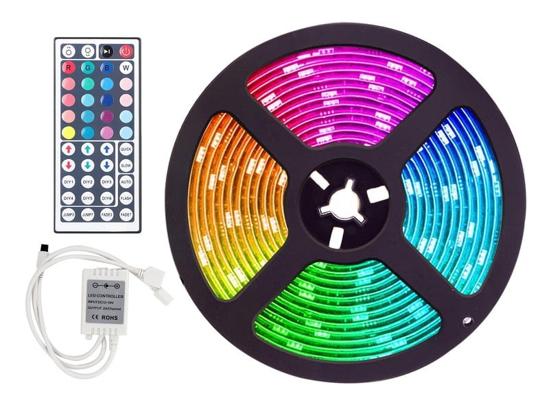 RGB LED Streifen 24 Volt IP33 ohne Silikonschicht 2,5 Meter Rolle - für LKW, Anhänger, Anhänger und mehr - funktioniert nur mit 24 Volt - EAN: 6090445247294