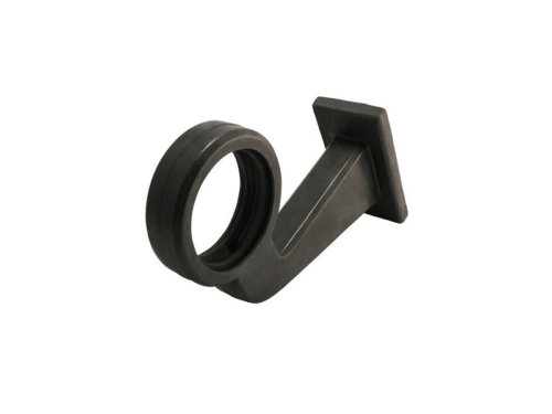 Gylle rubber montagevoet 165mm haaks - voor Deense breedtelamp - te gebruiken voor Gylle, Strands Viking LED en WAŚ - EAN: 7392847209115