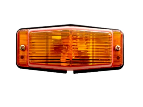 Dubbelbrander met oranje lamp glas - dubbelpolige voor 12 en 24 volt gebruik - EAN: 6090441519531