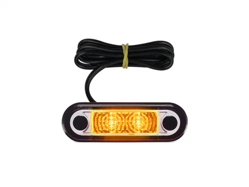Hella LED marker lamp ORANGE recessed - for 12 and 24 volts - Hella article: 2PF 959 590-307 - EAN: 9416325160663