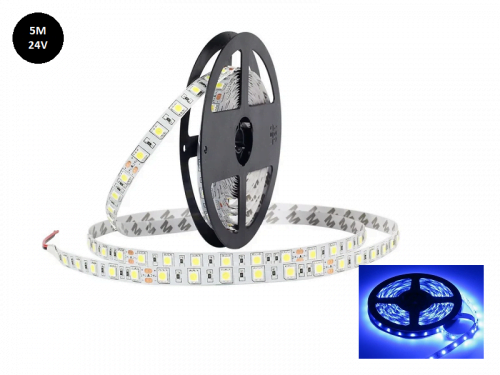 LED Streifen blau für den LKW - 5 Meter lang mit Silikonschicht - geeignet für 24 Volt - EAN: