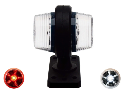 Gylle Deense LED breedtelamp voor 12 & 24 volt gebruik xenon wit - rood met helder glas - breedtelamp vrachtwagen -breedtelamp aanhanger - breedtelamp Deense bumper
