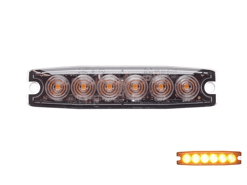 Ultradünne 6 LED blitzer orange