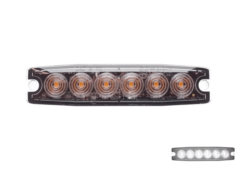 Ultradünne 6 LED blitzer weiß