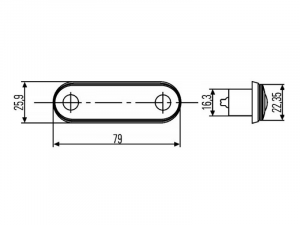 Dimensions Hella item: 2XA 959 790-401 - EAN: 4082300238532