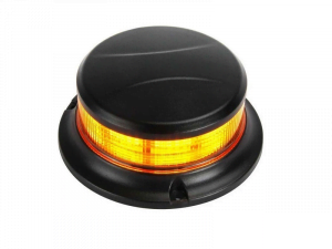 Strands LED beacon orange - model SLIM - with orange glass - incl. flash function - for 12 and 24 volt use - EAN: 7323030172565