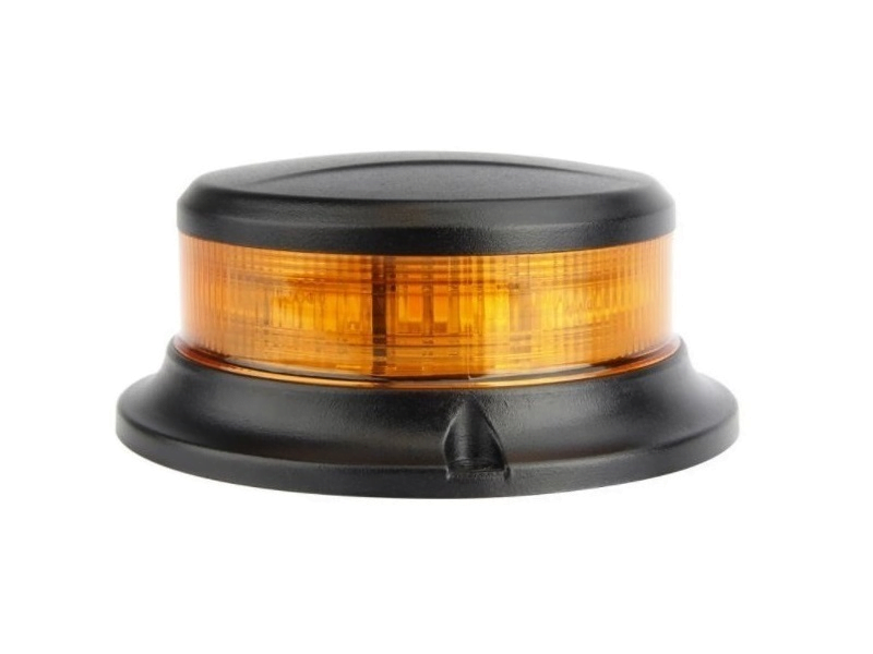 Strands LED zwaailamp oranje - model SLIM - met oranje glas - incl. flitsfunctie - voor 12 en 24 volt gebruik - EAN: 7323030172565