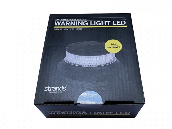 ADL89094 in de verpakking - Strands LED zwaailamp - model SLIM - helder glas