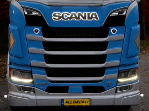 Scania LED Tagfahrlicht warmweiß (Halogenfarbe) - montiert in einem Scania Next Gen - EAN: 6090433844863