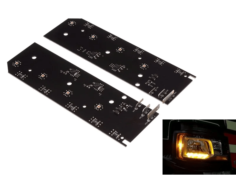 Scania NG LED daytime running lights orange - for Scania Next Gen models with halogen headlights - year of construction 2016+ - EAN: 6090429833888