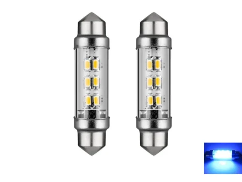 Festoon LED tube lamp 24 volts blue - the lamp is suitable for truck, trailer and camper - works on 24 volts - EAN: 7448153441401