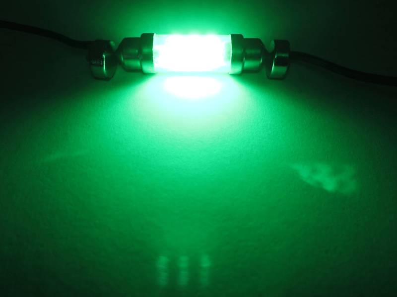 Festoon LED grün 24 Volt - 2 Stück - All Day Led - für 24 Volt Betrieb