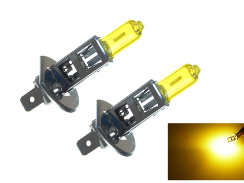Michiba H1 lamp set yellow halogen 24 volt - suitable for truck use - to be mounted in fog light, low beam and high beam
