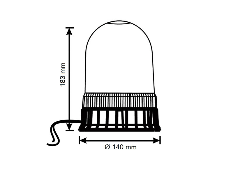 Rundumleuchte LED Magnet (Akkuversion) 2 unterschiedlichen Blinkintervallen  Rundumfunktion und Dauerlicht. 2 Ladekabel für 12/24- und 230 Volt im